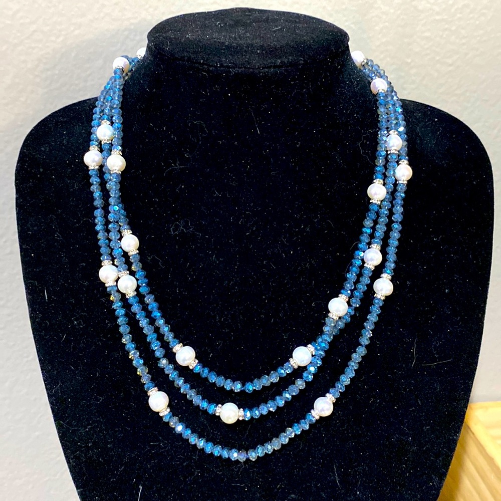 Freshwater Pearls with gemstones necklace